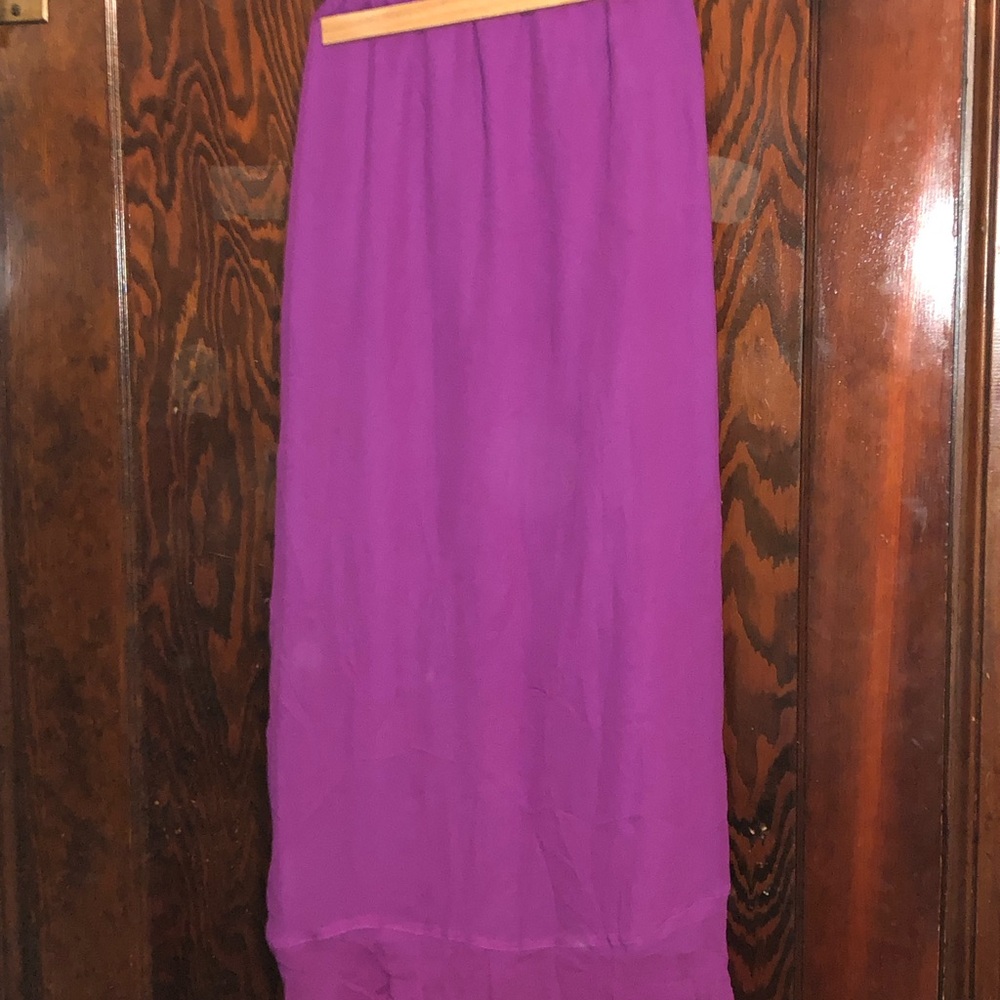 Pleated Purple Midi Skirt for Cocktail Night Out